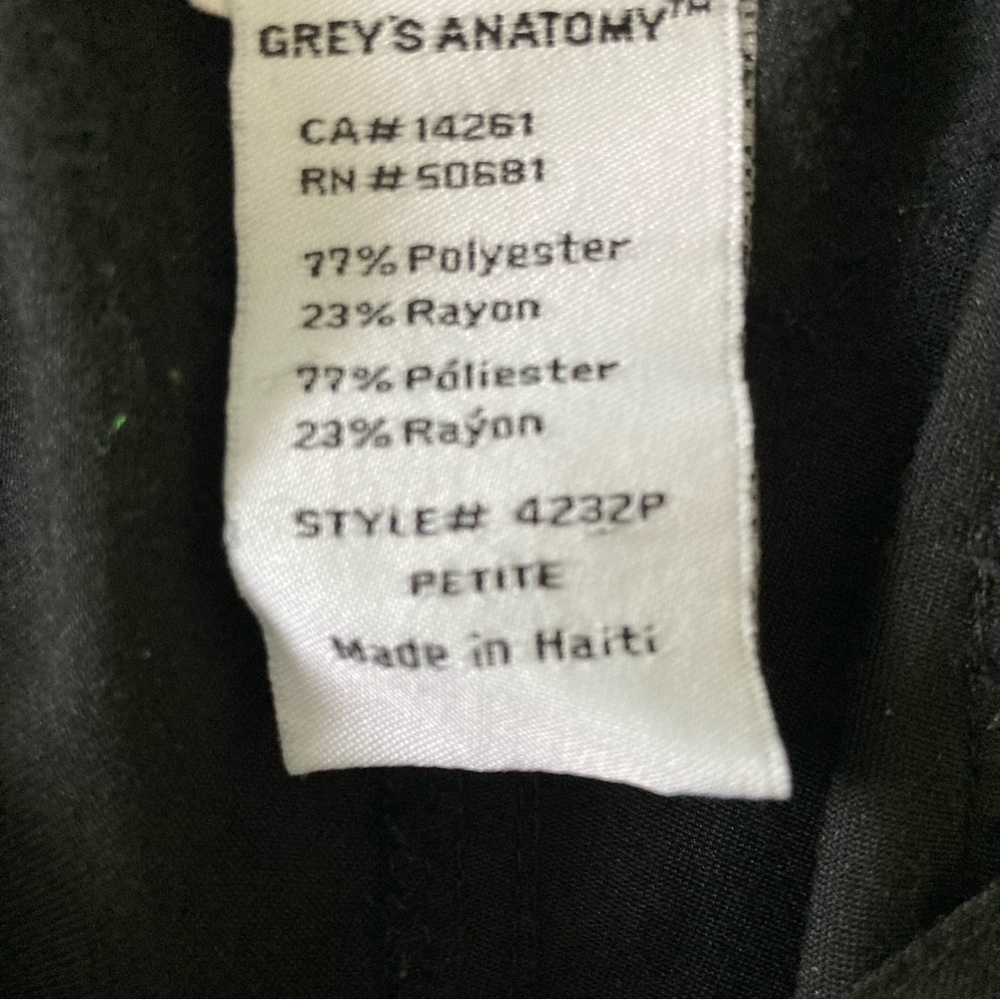 Grey’s Anatomy Women’s Black 4 Pocket Scrub Pant with Flared Leg - Picture 5 of 6